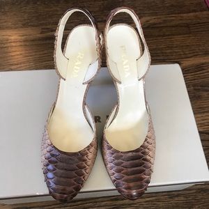 Prada Snake Skin Heels